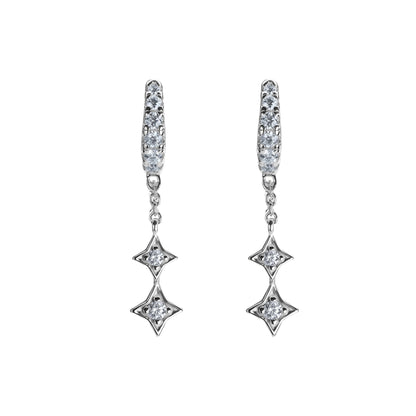 Illuminess™ Mini Sterling Silver Shooting Star Huggies BLOOMTINE | Earth Angel HQ
