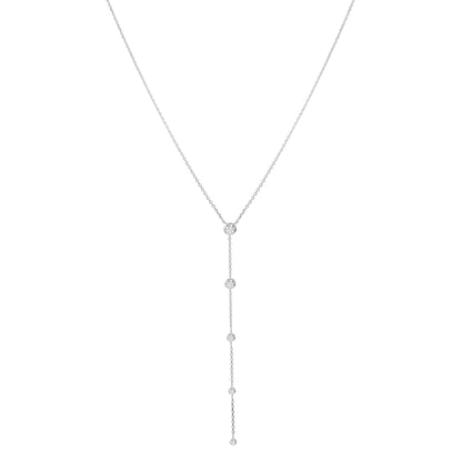 Illuminess™ Sterling Silver Diamond Goddess Sparkle Lariat BLOOMTINE | Earth Angel HQ