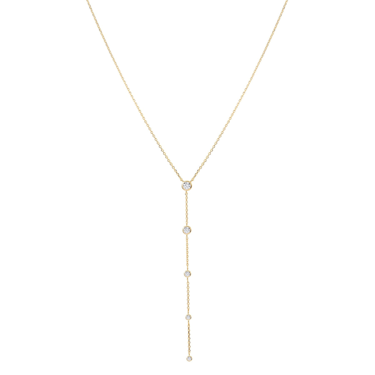 Illuminess™ Gold Vermeil Goddess Sparkle Lariat BLOOMTINE | Earth Angel HQ