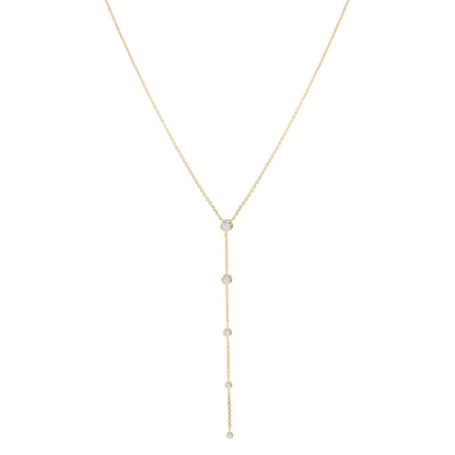 Illuminess™ Gold Vermeil Goddess Sparkle Lariat BLOOMTINE | Earth Angel HQ