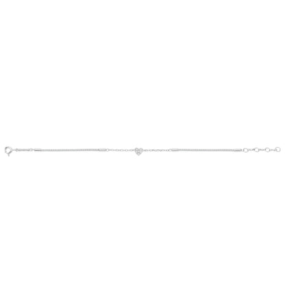 Mini Heart Sterling Silver Silk Cord Bracelet BLOOMTINE | Earth Angel HQ