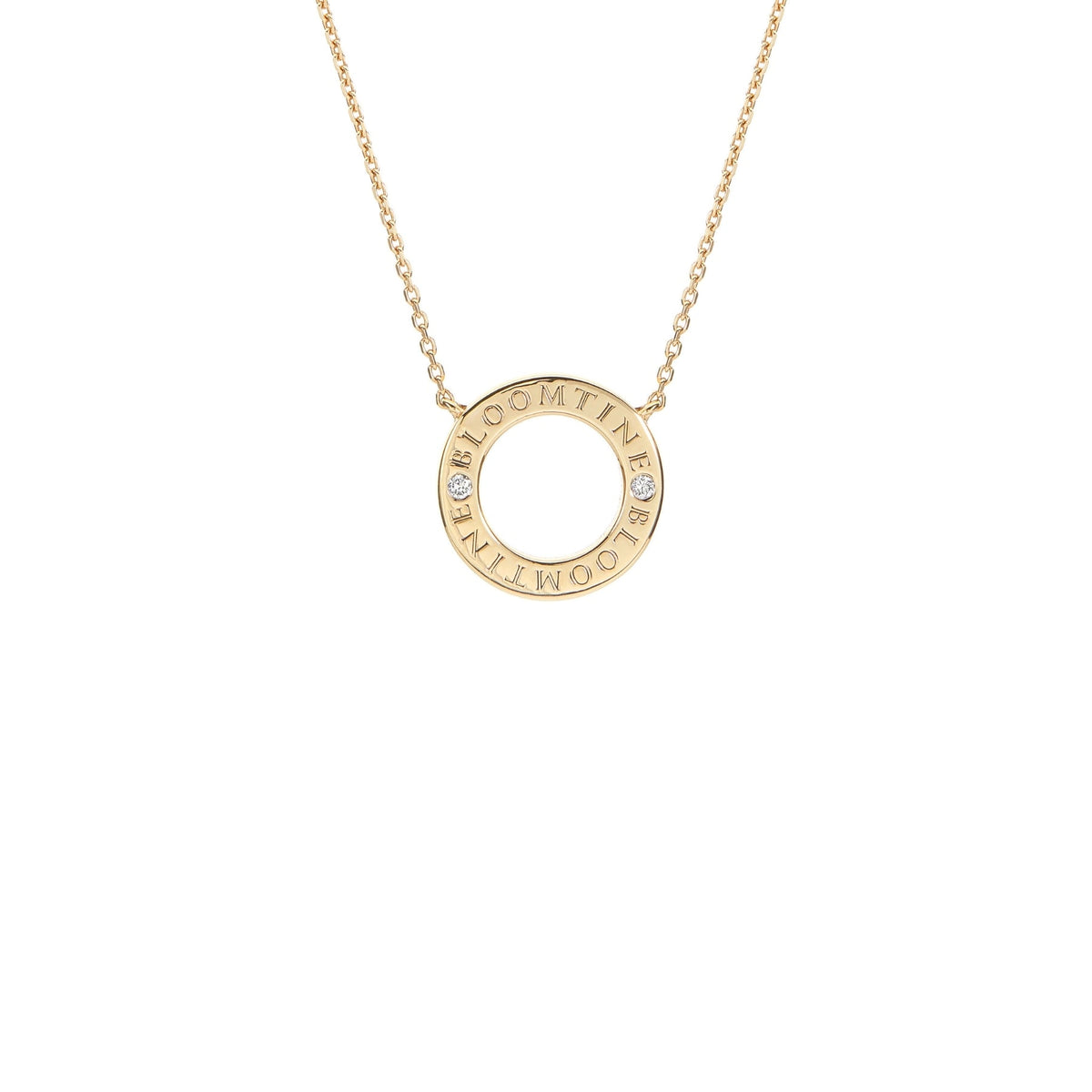 Mini Halo Wings™ Diamond Gold Vermeil Angel Necklace BLOOMTINE | Earth Angel HQ