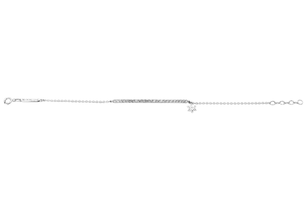 Illuminess™ Sterling Silver Diamond Bar Bracelet image 3