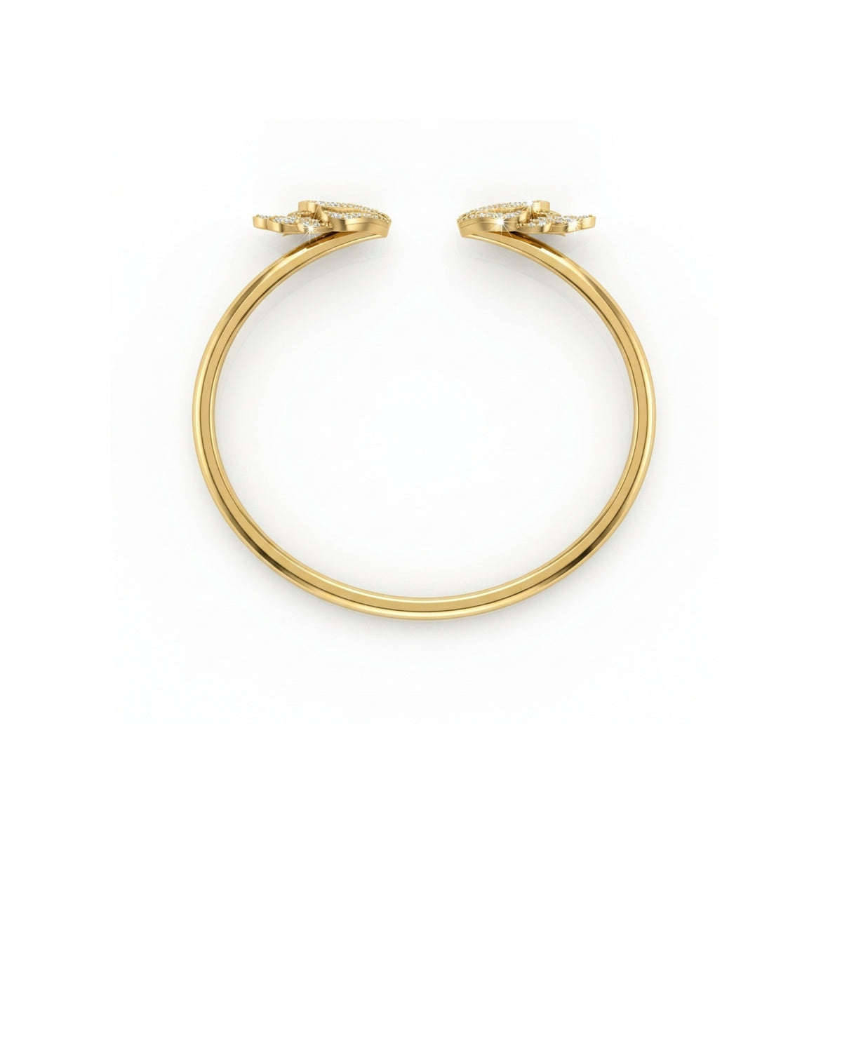 Angel Wing Premium Gold Vermeil Bangle | Chunky Version BLOOMTINE | Earth Angel HQ