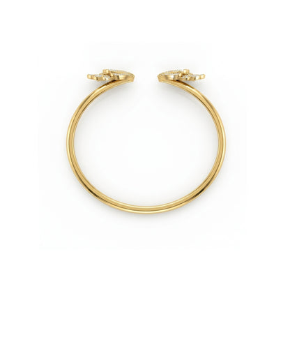 Angel Wing Premium Gold Vermeil Bangle | Chunky Version BLOOMTINE | Earth Angel HQ