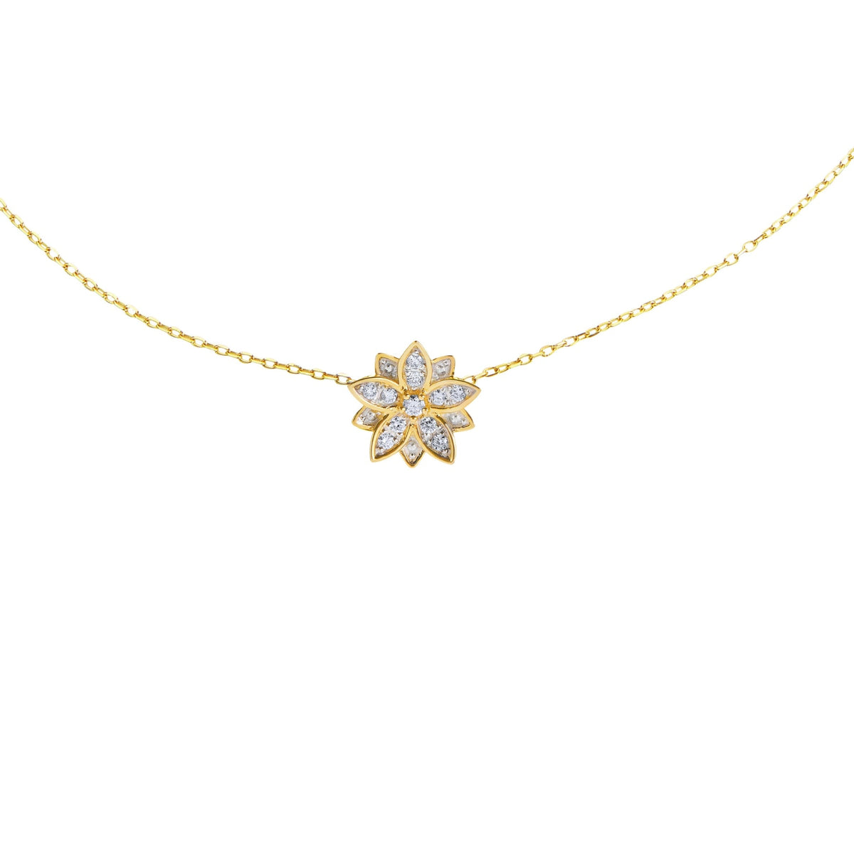 Eternal Bloom™ 14K Gold Diamond Flower Choker / Necklace BLOOMTINE | Earth Angel HQ