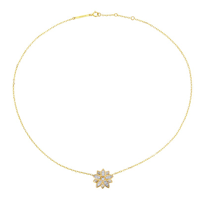 Eternal Bloom™ 14K Gold Diamond Flower Choker / Necklace BLOOMTINE | Earth Angel HQ