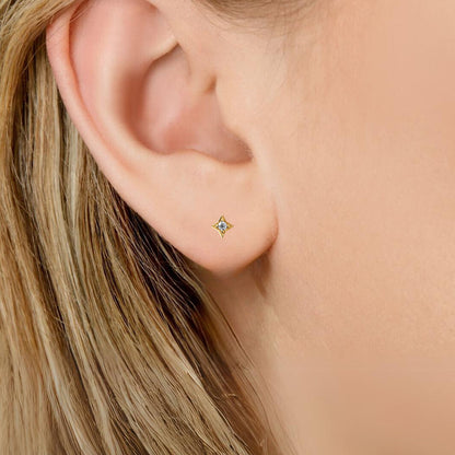 Illuminess™ Mini Gold Vermeil Star Studs BLOOMTINE | Earth Angel HQ