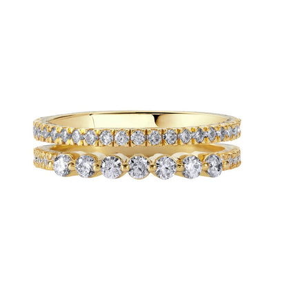 Illuminess™ Gold Vermeil Combi Stack Ring BLOOMTINE | Earth Angel HQ