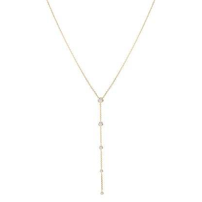 Illuminess™ Gold Vermeil Goddess Sparkle Lariat BLOOMTINE | Earth Angel HQ