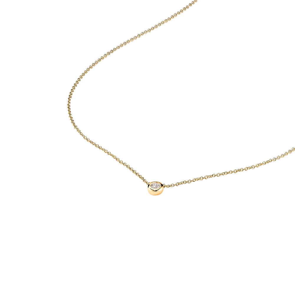 Illuminess™ Gold Vermeil 'Light Inside Her' Single Moissanite Stone Choker Necklace BLOOMTINE | Earth Angel HQ