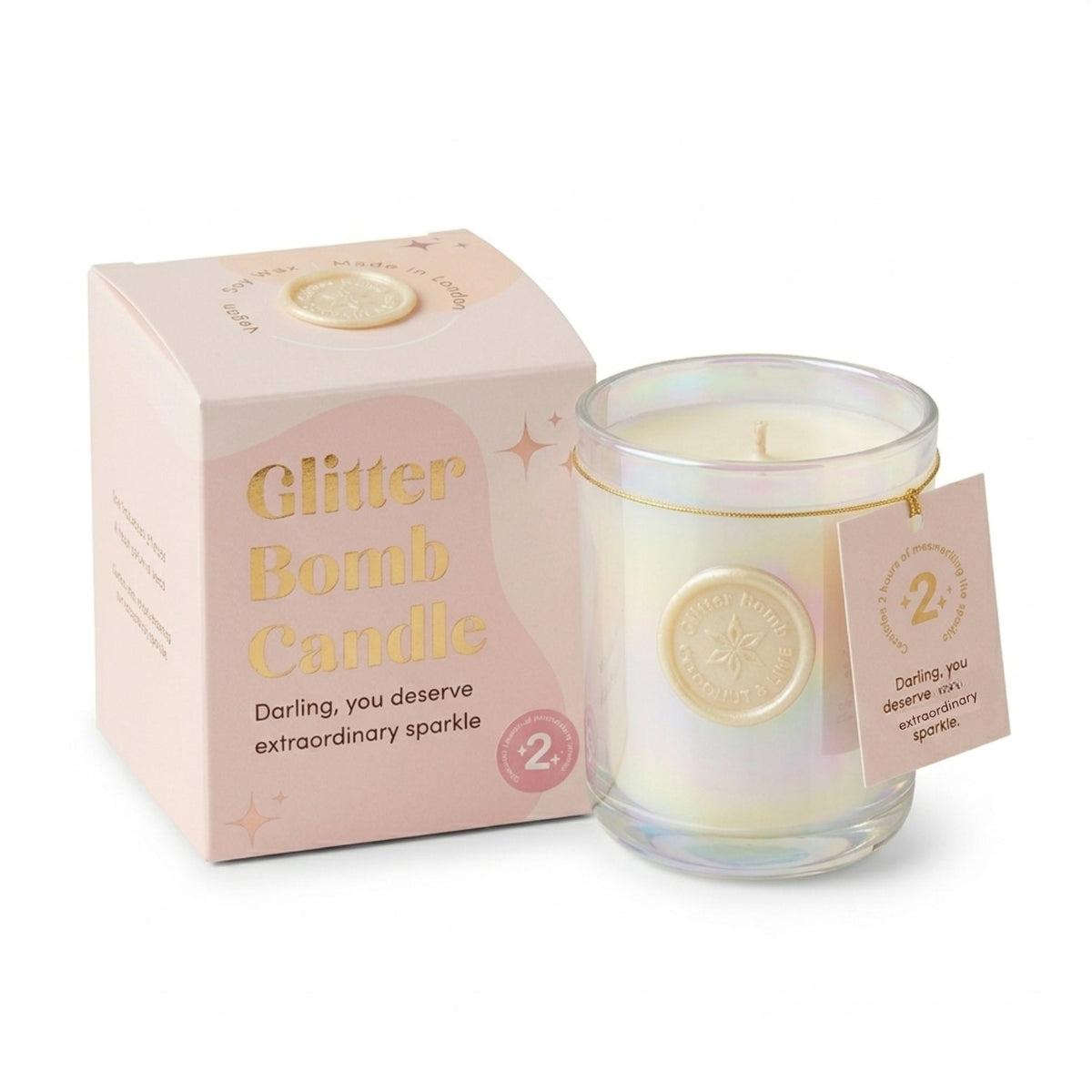 Milky Way | Glitter Bomb™ Luxury Gift Candle In Coconut, Citrus & Vanilla 280G BLOOMTINE | Earth Angel HQ