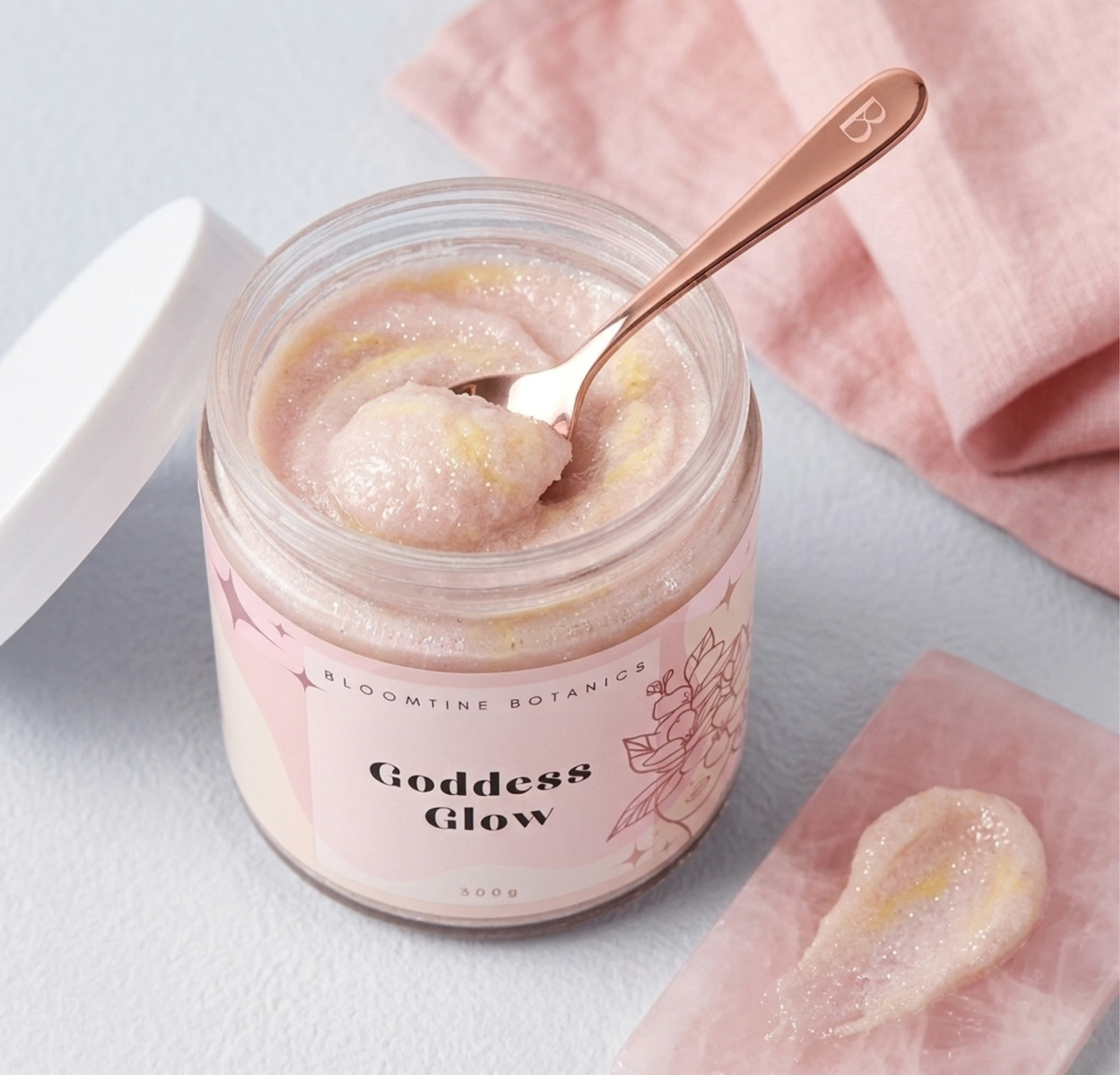 Indulgent Goddess Glow Foaming Scrub - Coconut Vanilla BLOOMTINE