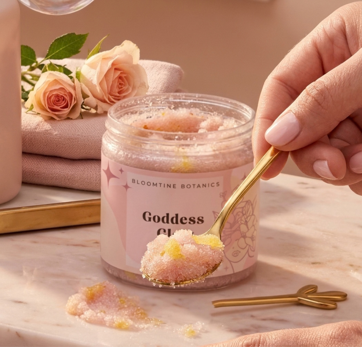 Indulgent Goddess Glow Foaming Scrub - Coconut Vanilla BLOOMTINE