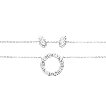 Mini Halo Wings™ Sterling Silver Diamond Angel Necklace BLOOMTINE | Earth Angel HQ