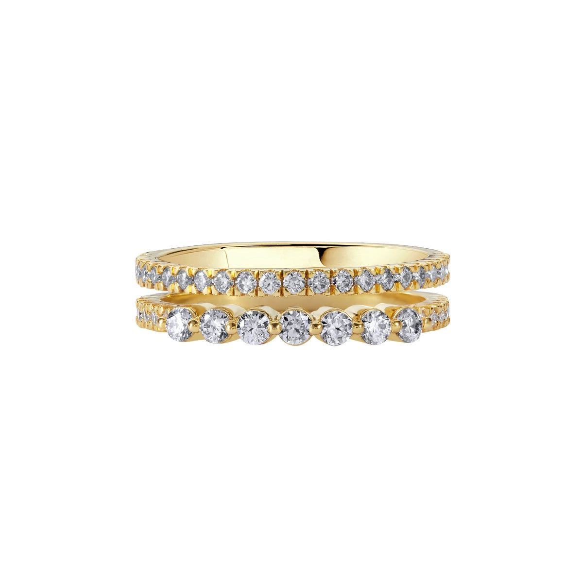 Illuminess™ Gold Vermeil Combi Stack Ring BLOOMTINE | Earth Angel HQ