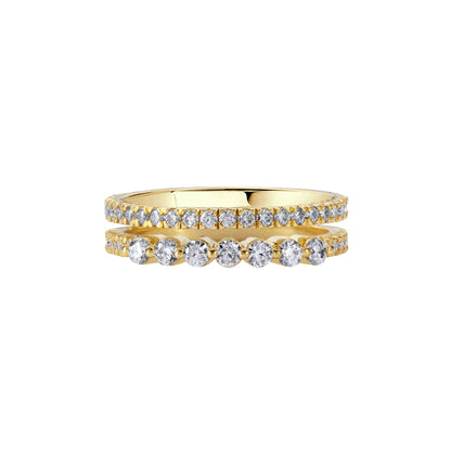 Illuminess™ Gold Vermeil Combi Stack Ring BLOOMTINE | Earth Angel HQ