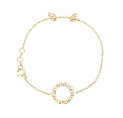 Mini Halo Wings™ Diamond Gold Vermeil Angel Bracelet image 0