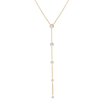 Illuminess™ Gold Vermeil Goddess Sparkle Lariat BLOOMTINE | Earth Angel HQ