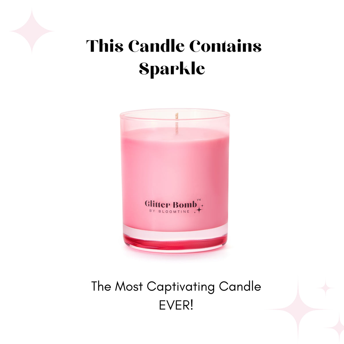 Pink Cosmos | Glitter Bomb™ Gift Candle Blackcurrant, Vanilla & Jasmine 230G image 3
