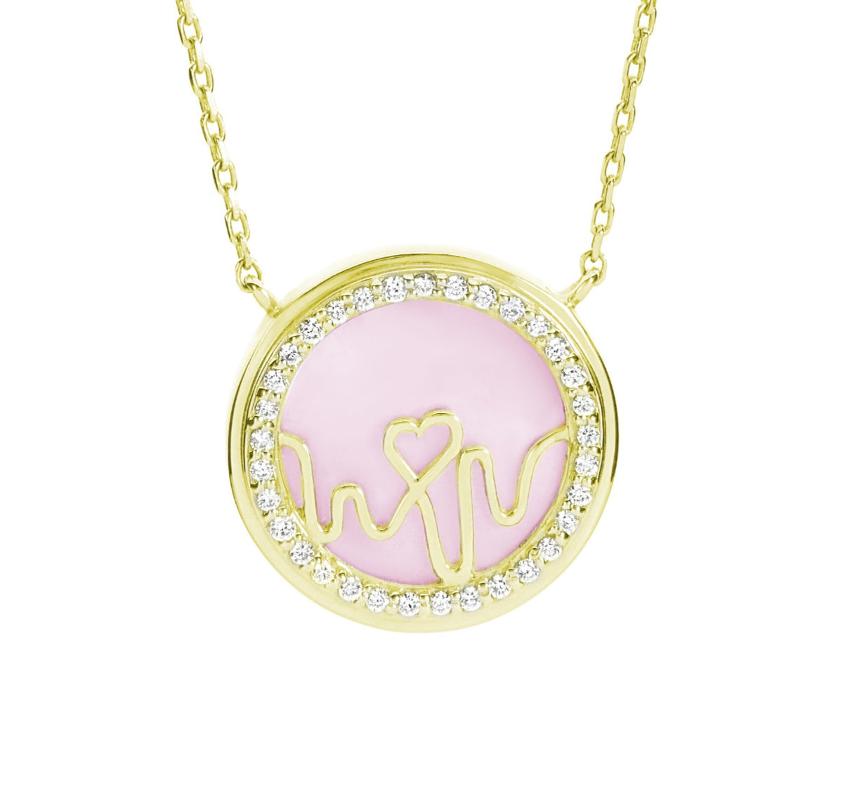 Loves Frequency™ Gold Vermeil Heartbeat Locket With Multiple Gemstones image 5