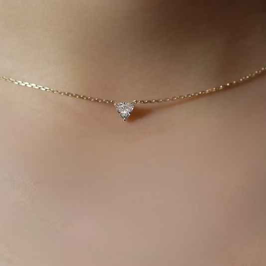 Illuminess™ Sterling Silver Trillion Necklace BLOOMTINE | Earth Angel HQ