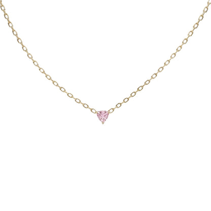 Illuminess™ Gold Vermeil Pink Trillion Necklace BLOOMTINE | Earth Angel HQ